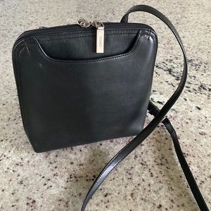Hobo international black leather crossbody purse